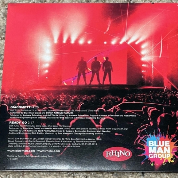 Blue Man Group Giacometti / Ready Go Limited Edition Blue Colored Vinyl - Picture 2 of 7